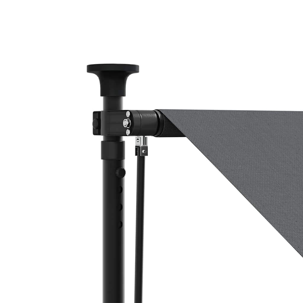 Markise Einziehbar Anthrazit 150x150 cm Stoff und Stahl