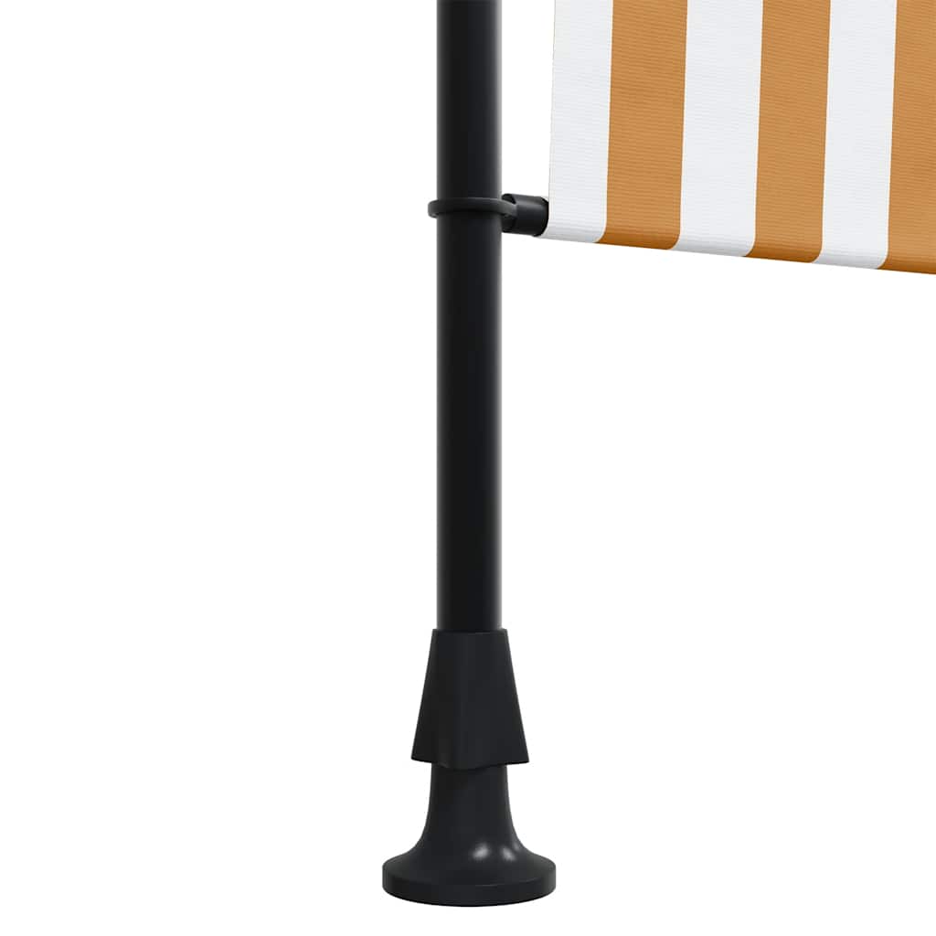 Außenrollo Orange und Weiß 200x270 cm Stoff und Stahl