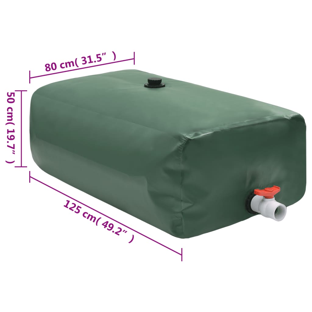 Wassertank mit Wasserhahn Faltbar 500 L PVC