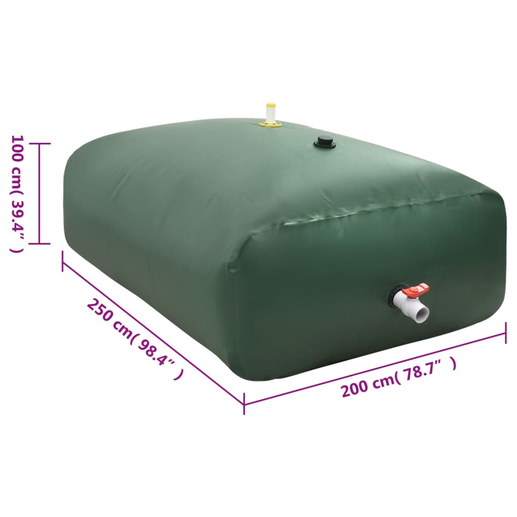 Wassertank mit Wasserhahn Faltbar 5000 L PVC