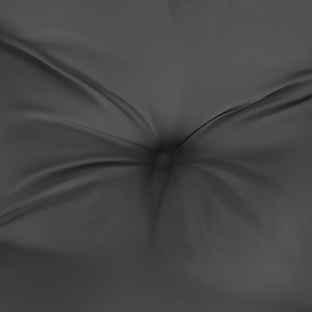 High-backed cushion pads 6 pcs. Mélange anthracite 120x50x7 cm fabric