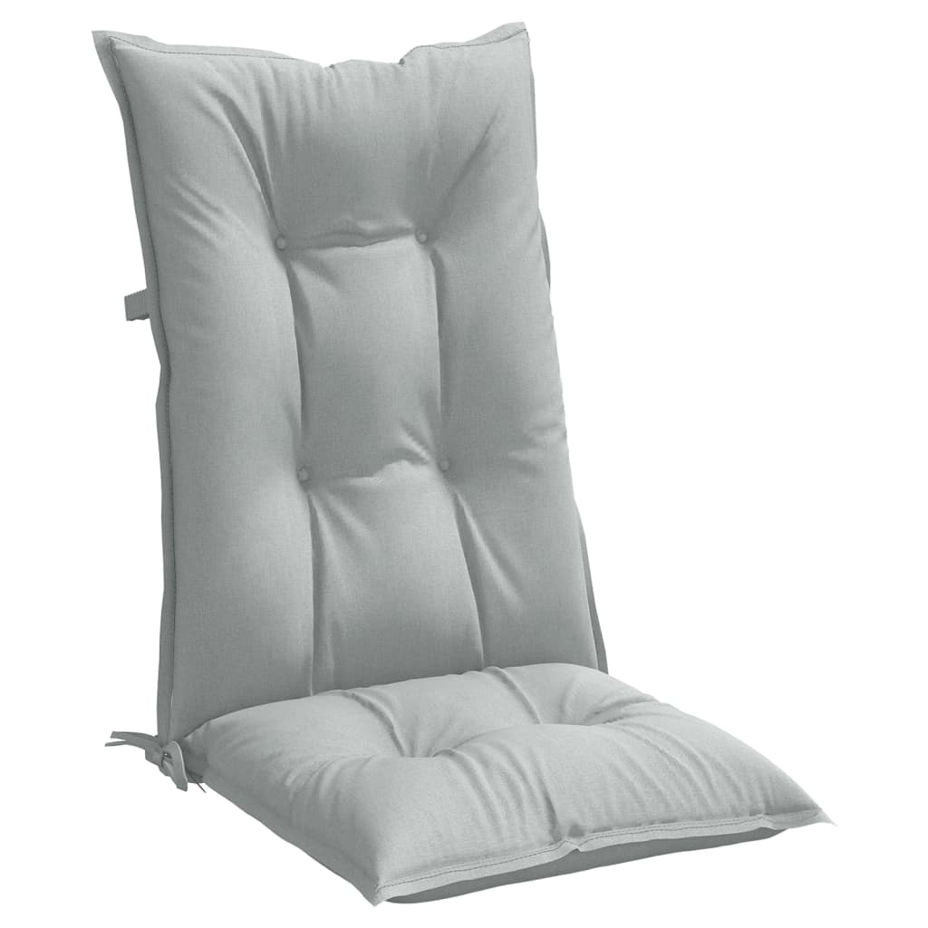 Coussins de dossier haut 6 pièces Mélange Gris clair 120x50x7 cm Tissu