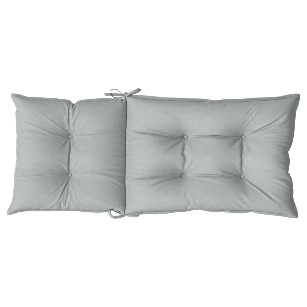 Coussins de dossier haut 6 pièces Mélange Gris clair 120x50x7 cm Tissu