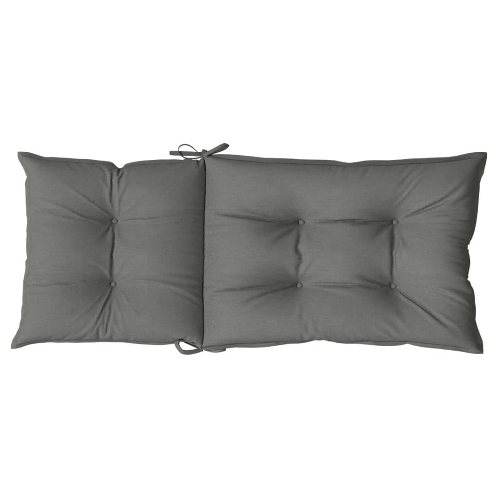 Coussins pour chaises longues 4 pcs. Mélange Gris foncé 120x50x7 cm Tissu