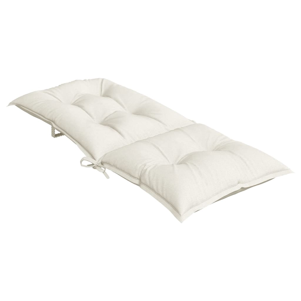 Coussins pour chaises hautes 2 pcs. Mélange Crème 120x50x7 cm Tissu