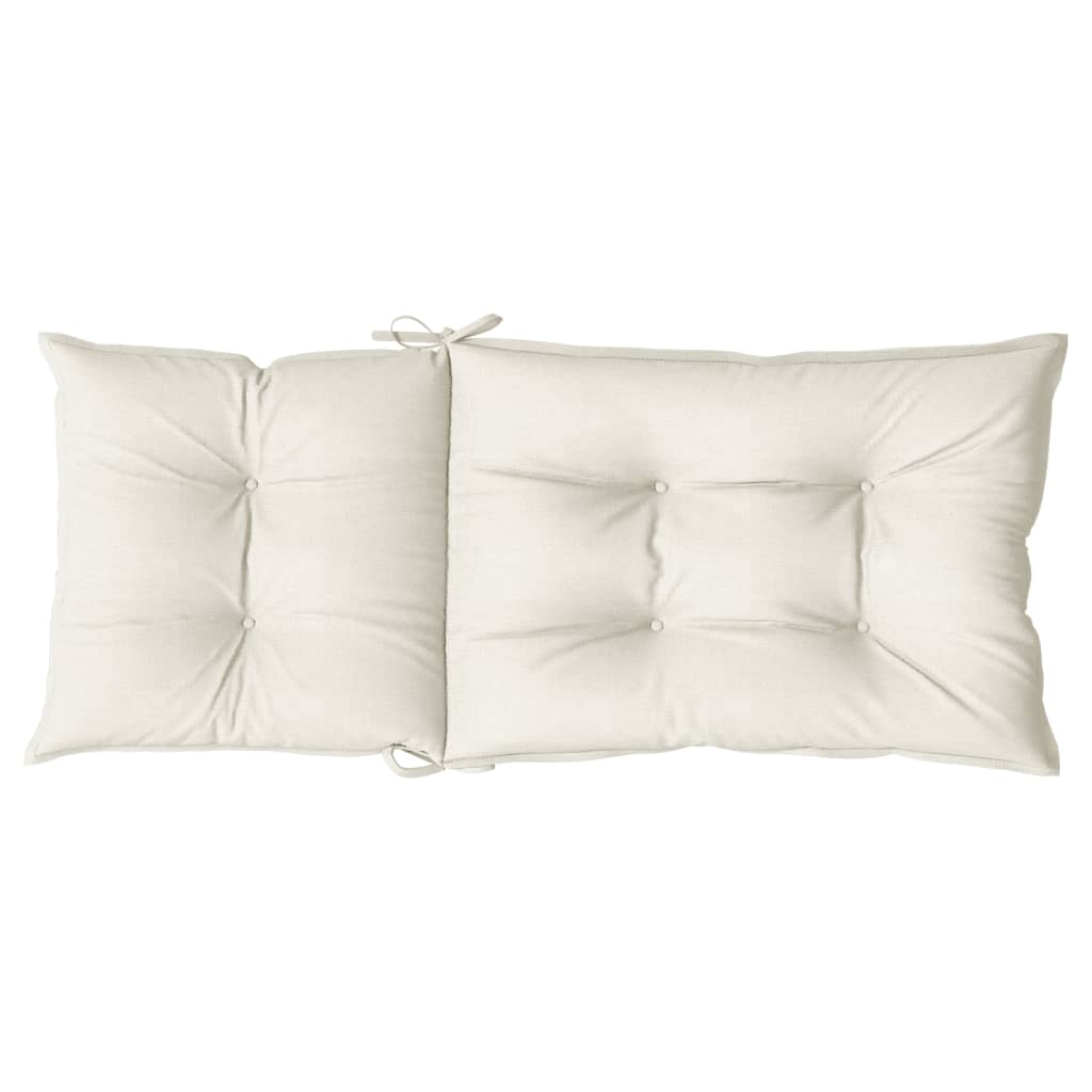 Coussins pour chaises hautes 2 pcs. Mélange Crème 120x50x7 cm Tissu