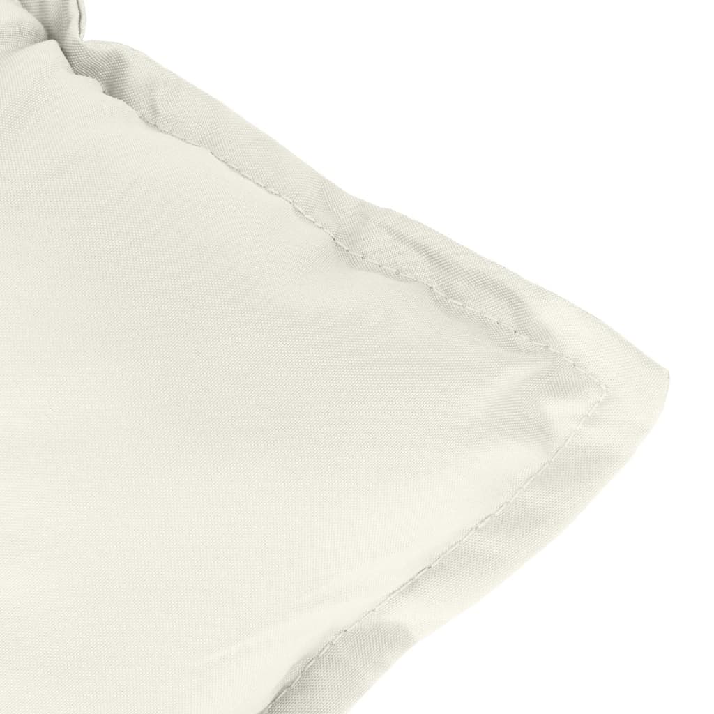 High-back cushion pads, 4 pcs, mélange cream, 120x50x7 cm, fabric