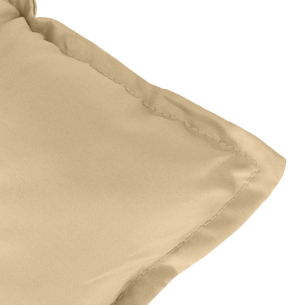 Coussins de dossier haut 2 p. Mélange Beige 120x50x7 cm Tissu