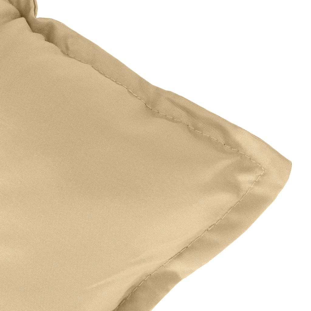 High-back cushion pads, 6 pcs, Mélange Beige, 120x50x7 cm, Fabric