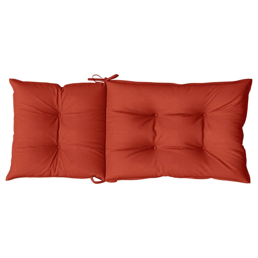 High-Back Cushion Pads 4 pcs. Melange Red 120x50x7 cm Fabric
