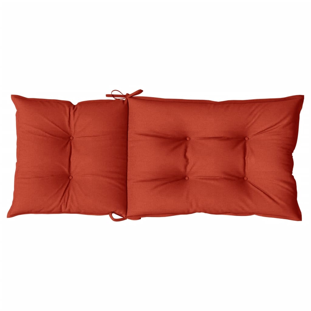 Coussins pour chaises longues 6 pièces Mélange rouge 120x50x7 cm Tissu