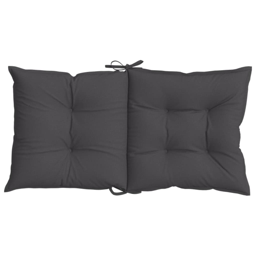 Coussins pour chaises basses 4 p. mélange anthracite 100x50x7cm tissu