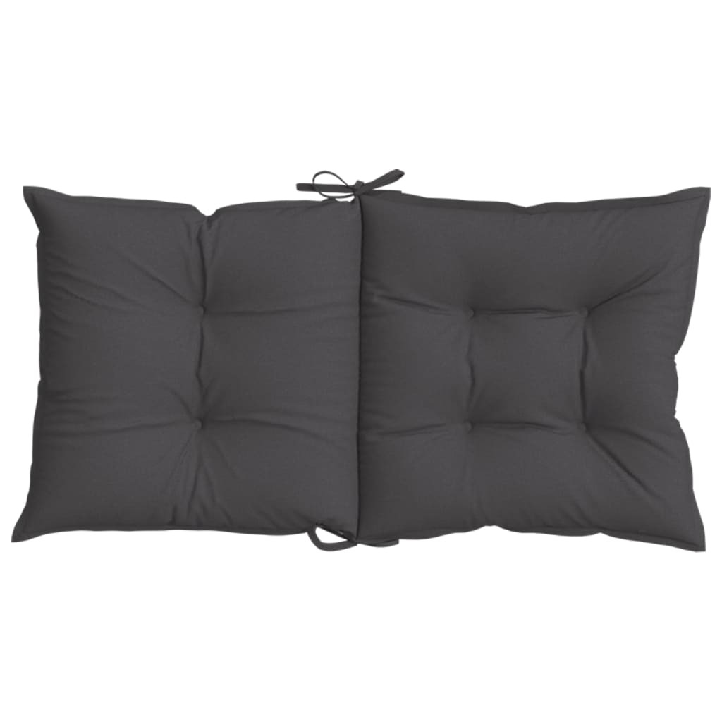 Coussins de dossier bas 6 pces Mélange Anthracite 100x50x7cm Tissu