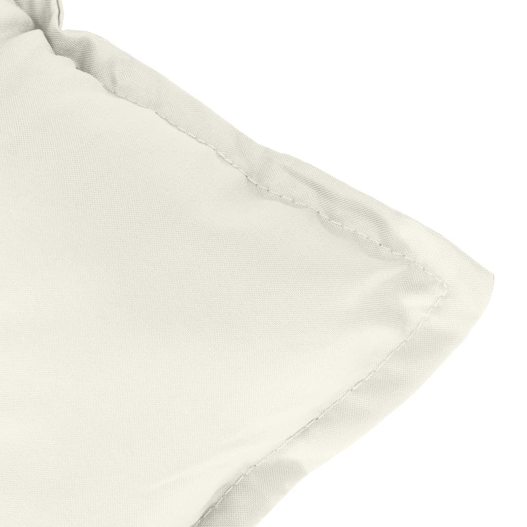 Low-back cushion pads 2 pcs. Melange Cream 100x50x7 cm Fabric