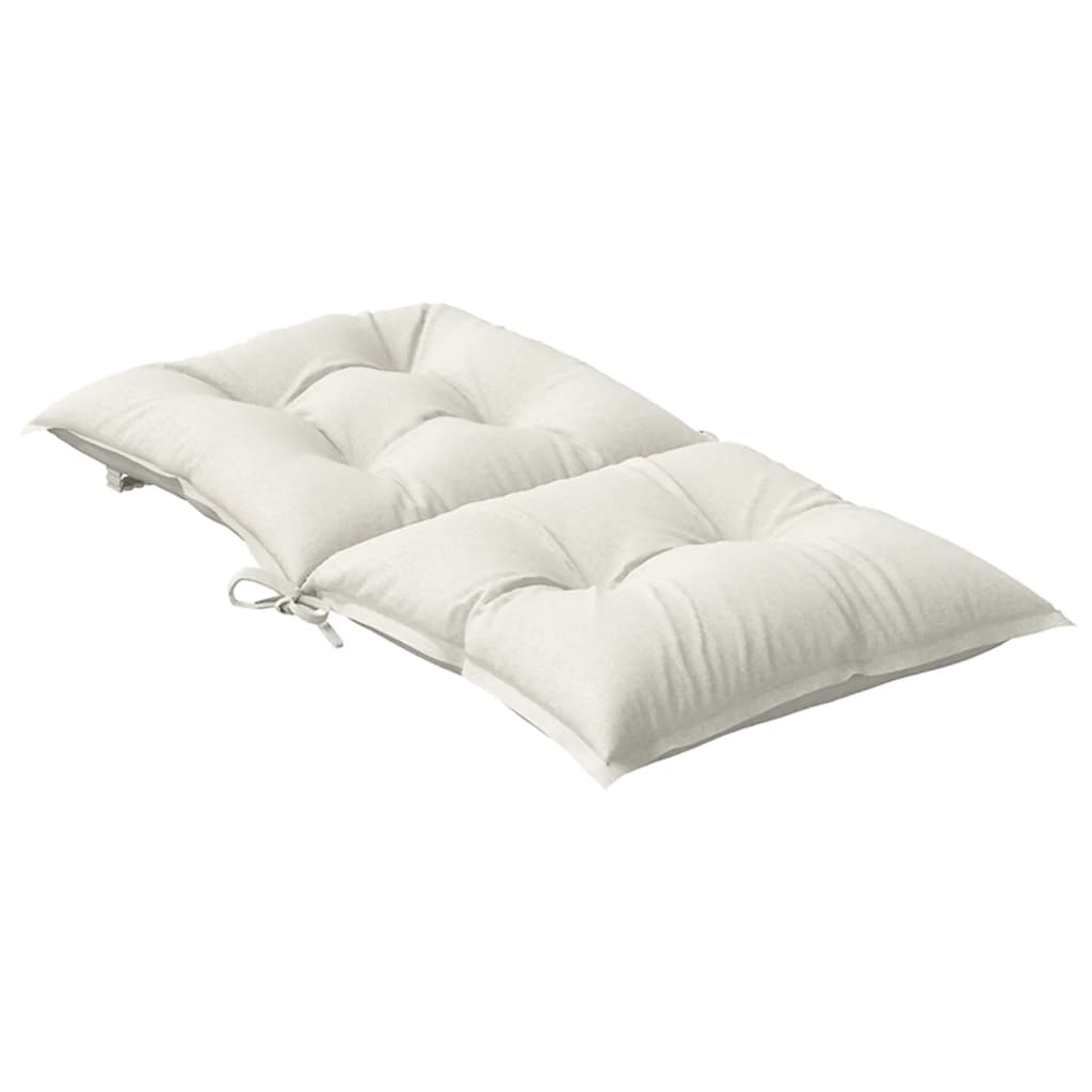 Coussins bas dossier 6 pcs. Mélange crème 100x50x7 cm Tissu