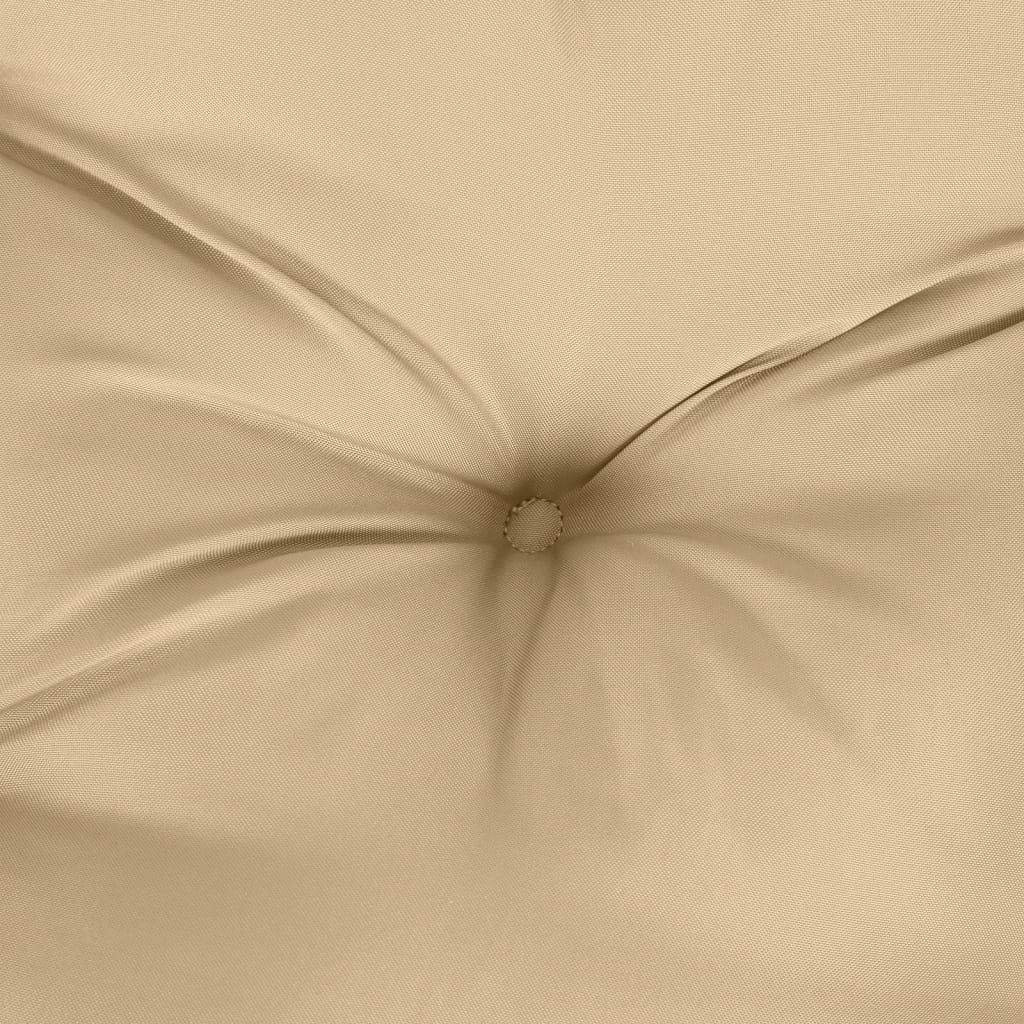 Low-back cushion pads 2 pcs. Mélange Beige 100x50x7 cm Fabric