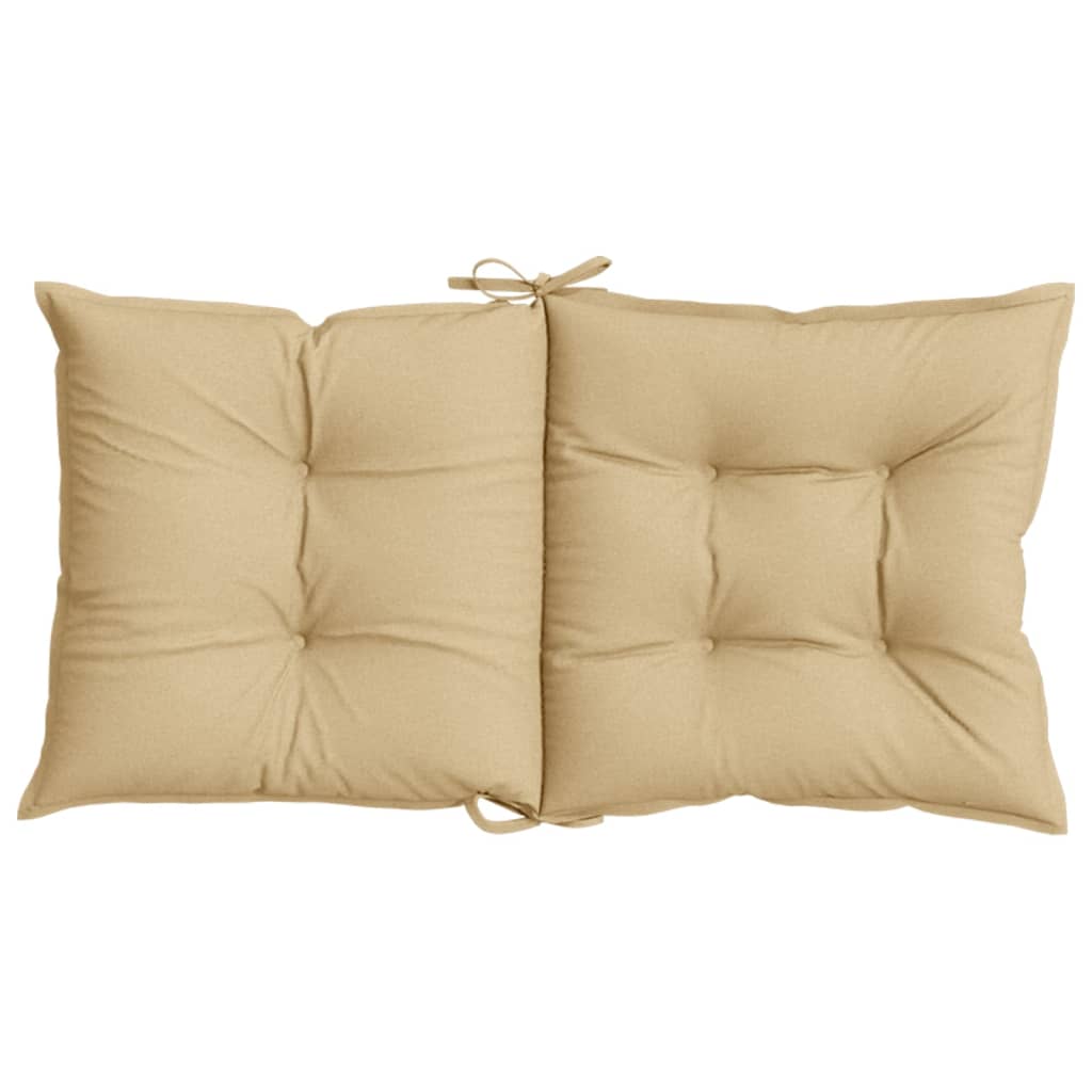 Low-back Cushion Pads 4 pcs. Mélange Beige 100x50x7 cm Fabric