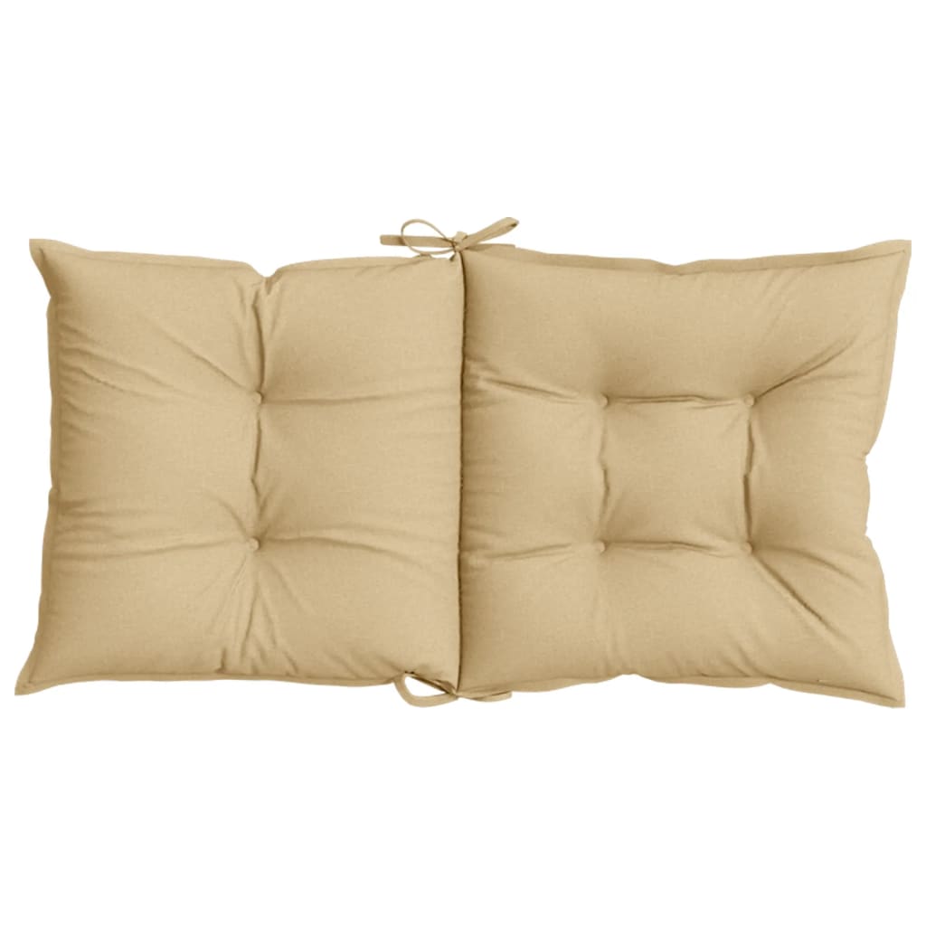 Low-back Cushions 6 pcs. Melange Beige 100x50x7 cm Fabric