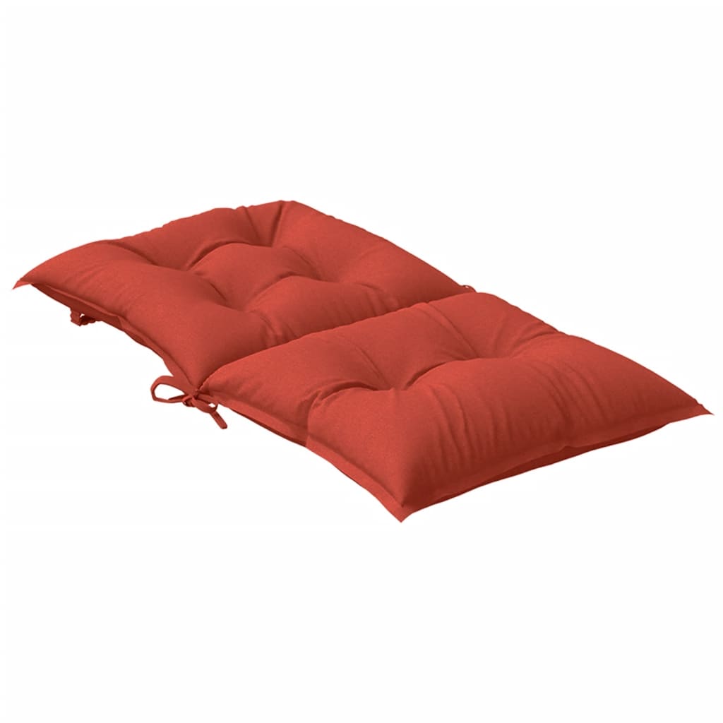 Low-back cushion pads 2 pcs. Mélange Red 100x50x7 cm Fabric