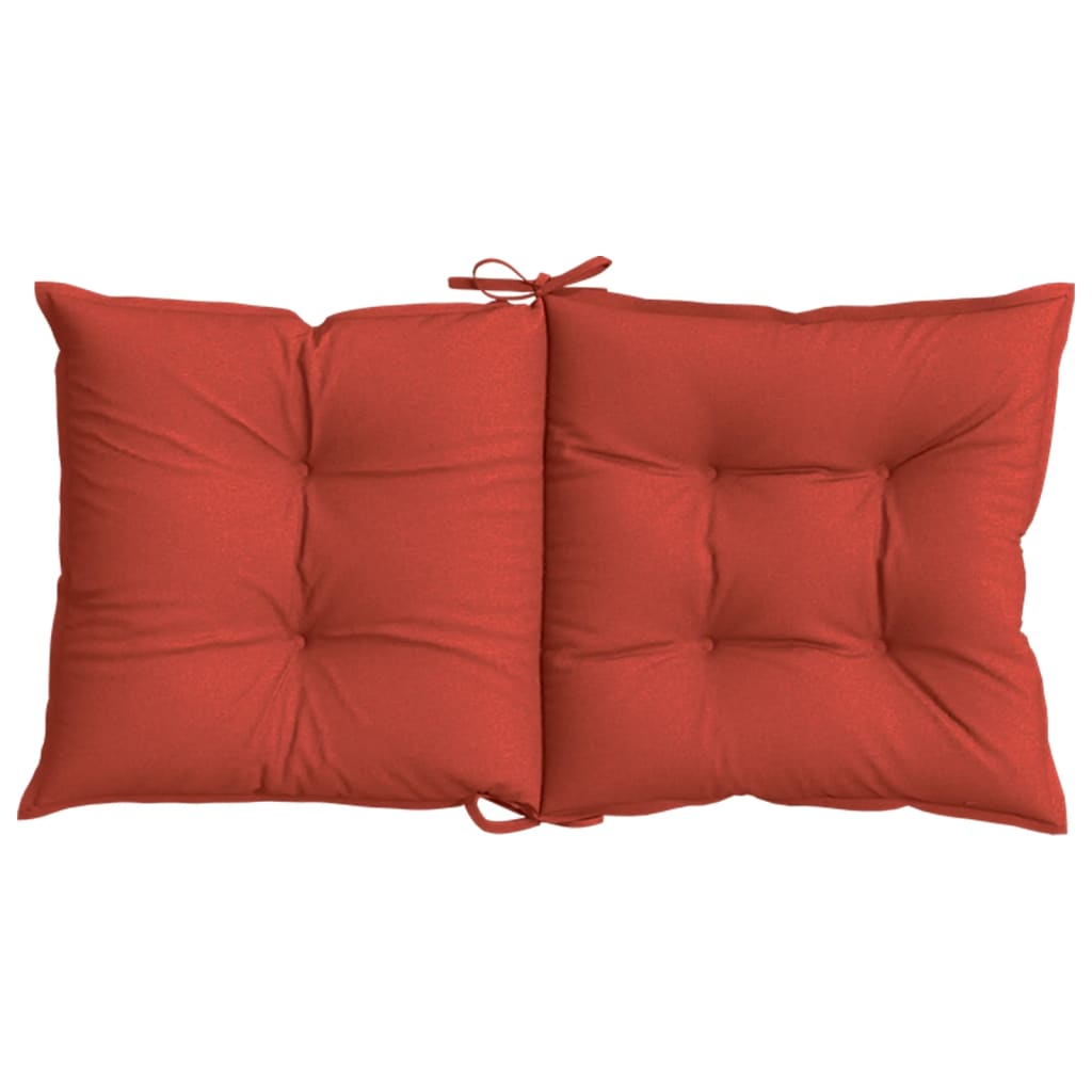 Low-back cushion pads 2 pcs. Mélange Red 100x50x7 cm Fabric