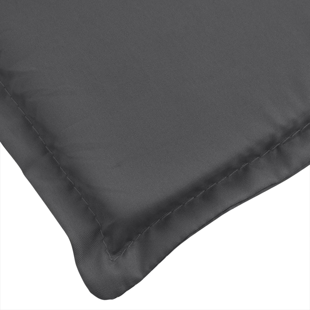 High-Back Cushion Pads 2 pc. Melange Anthracite 120x50x4 cm Fabric
