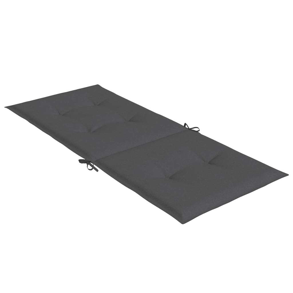 Coussins de dossier haut 4 p. Mélange anthracite 120x50x4 cm Tissu