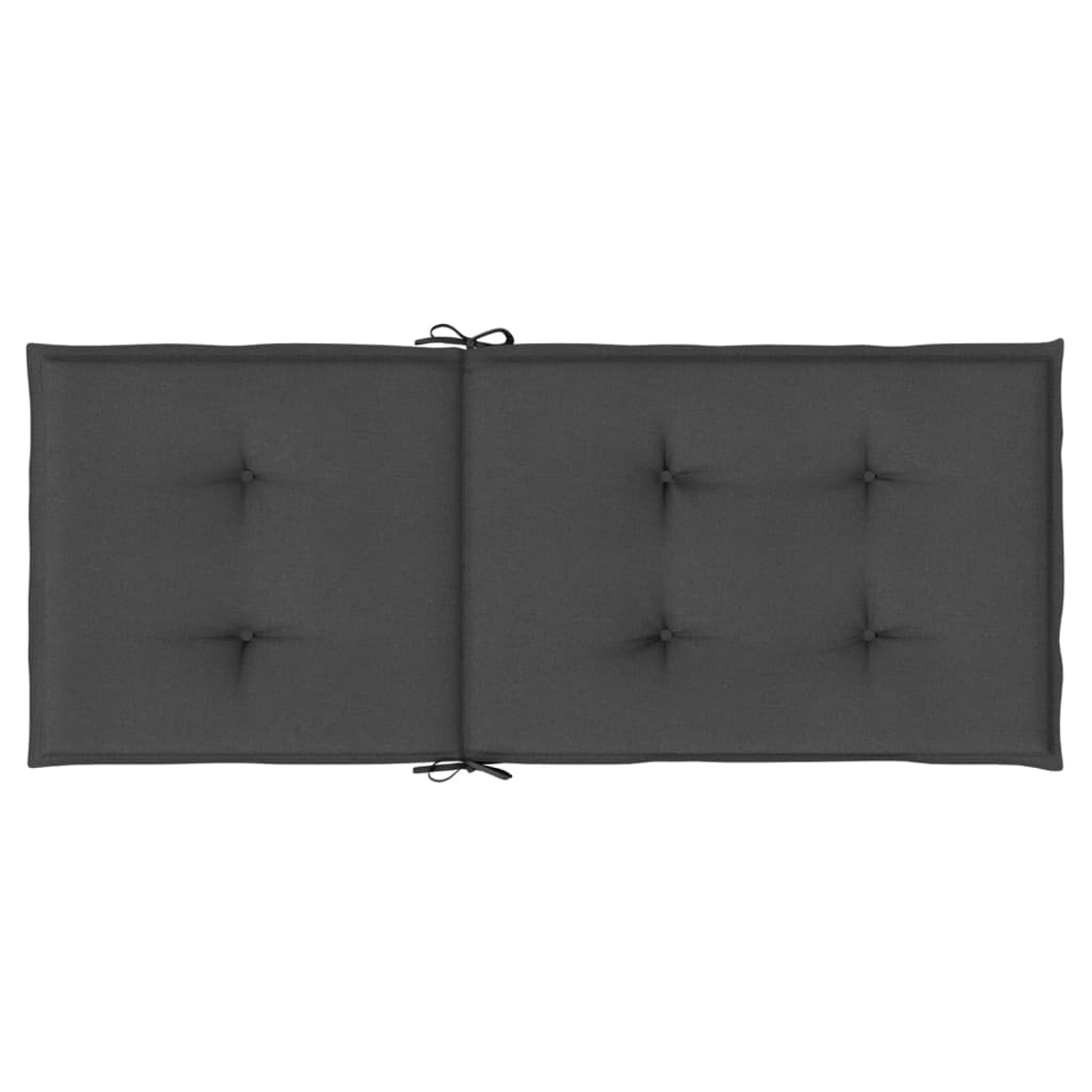 Coussins de dossier haut 4 p. Mélange anthracite 120x50x4 cm Tissu