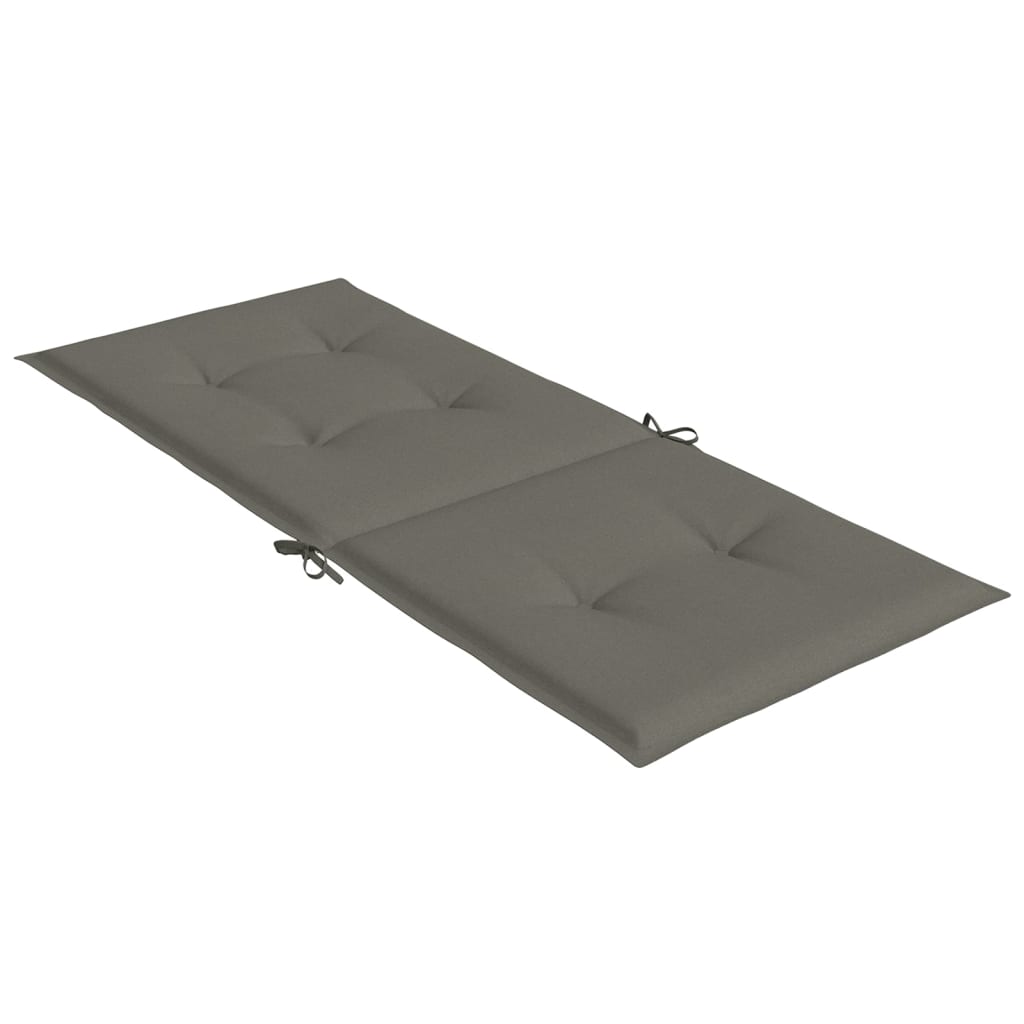 Coussins de dossier haut 2 pcs. Mélange gris foncé 120x50x4 cm Tissu