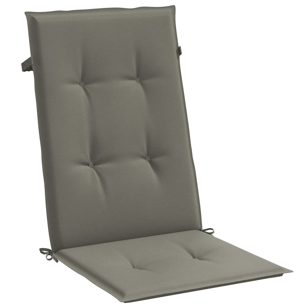 High-back cushion pads 4 pcs. Mélange Dark Grey 120x50x4 cm Fabric