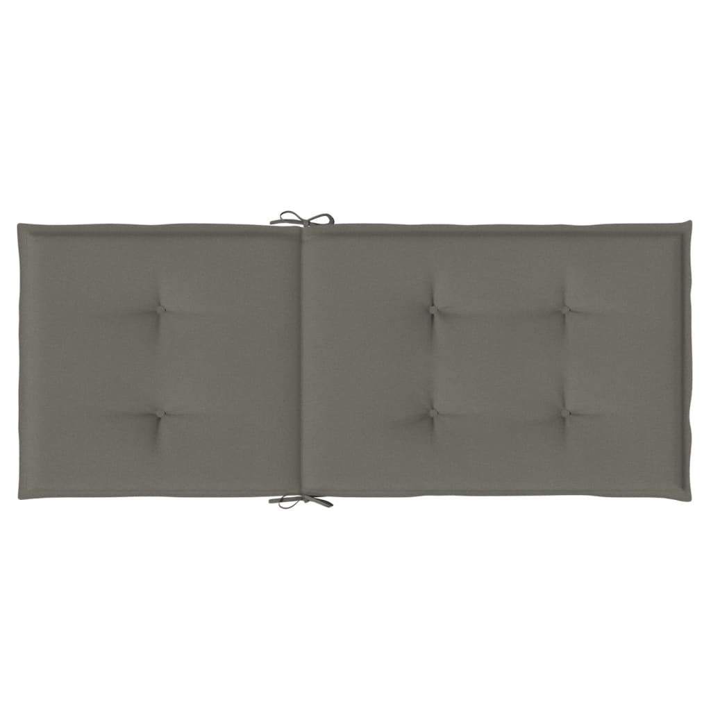 High-back cushion pads 4 pcs. Mélange Dark Grey 120x50x4 cm Fabric