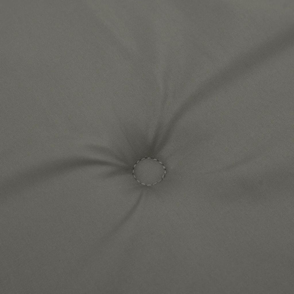 High-back cushion pads, 6 pcs, melange dark grey, 120x50x4 cm, fabric