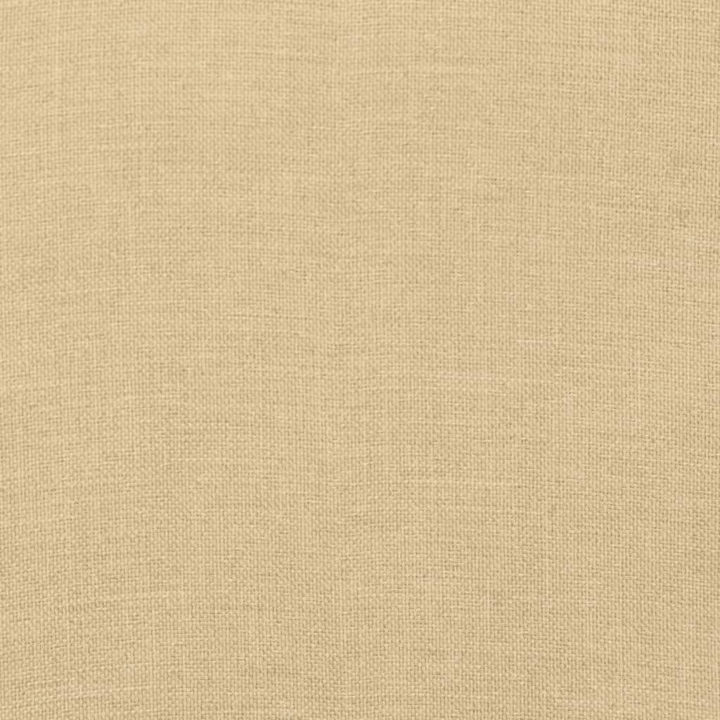 Coussins de dossier haut 6 pces Mélange beige 120x50x4 cm Tissu