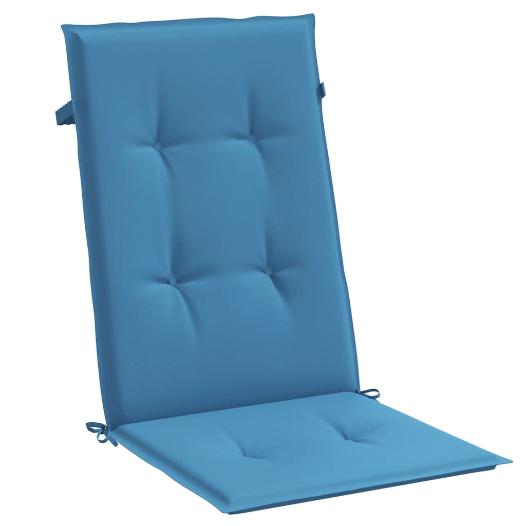 High-back cushions 4 pcs. Mélange Blue 120x50x4 cm Fabric
