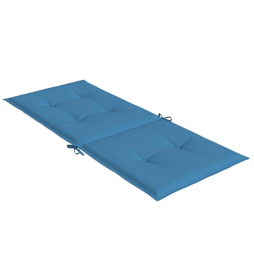 High-back cushions 4 pcs. Mélange Blue 120x50x4 cm Fabric