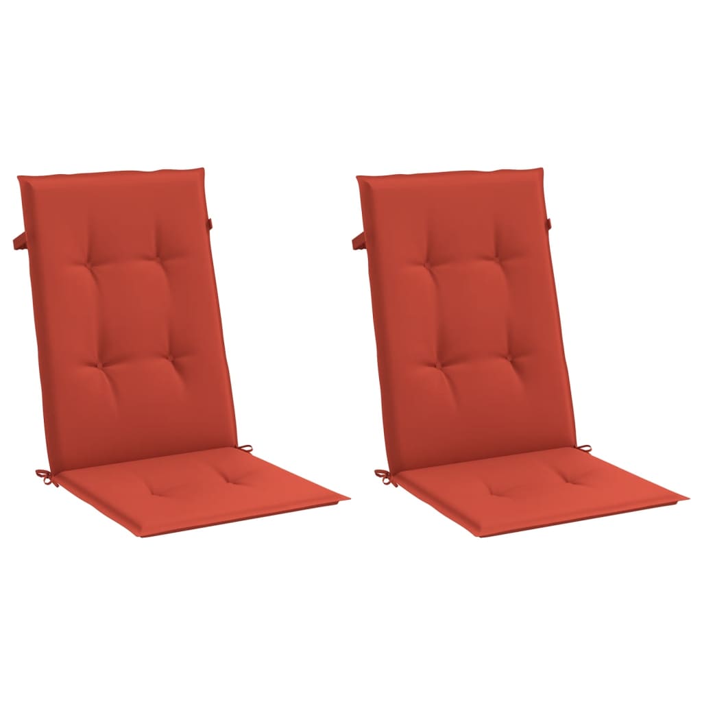 Coussins pour chaises longues 2 pcs Mélange Rouge 120x50x4 cm Tissu