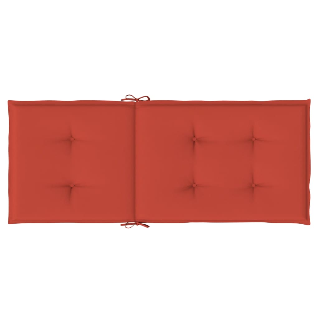 Coussins pour chaises longues 2 pcs Mélange Rouge 120x50x4 cm Tissu