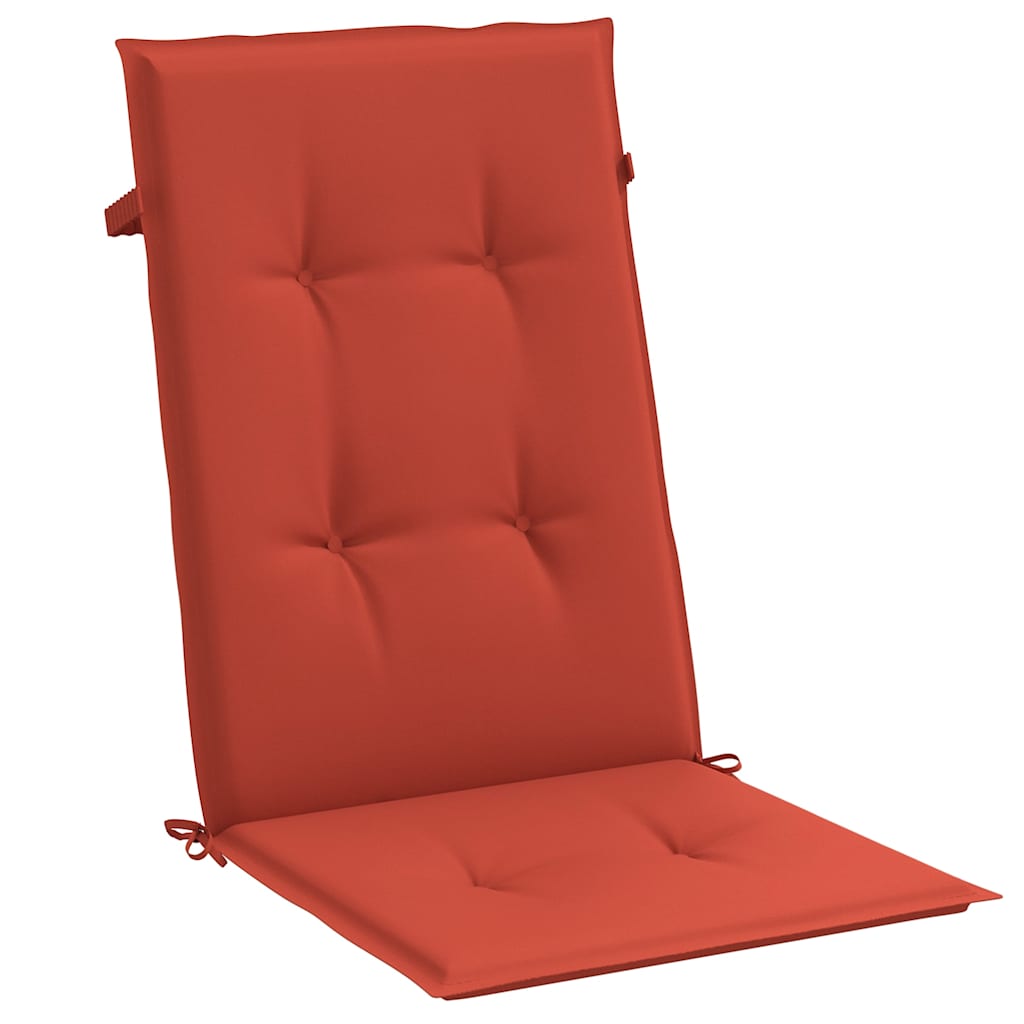 High-back cushion pads 4 pcs. Mélange Red 120x50x4 cm fabric