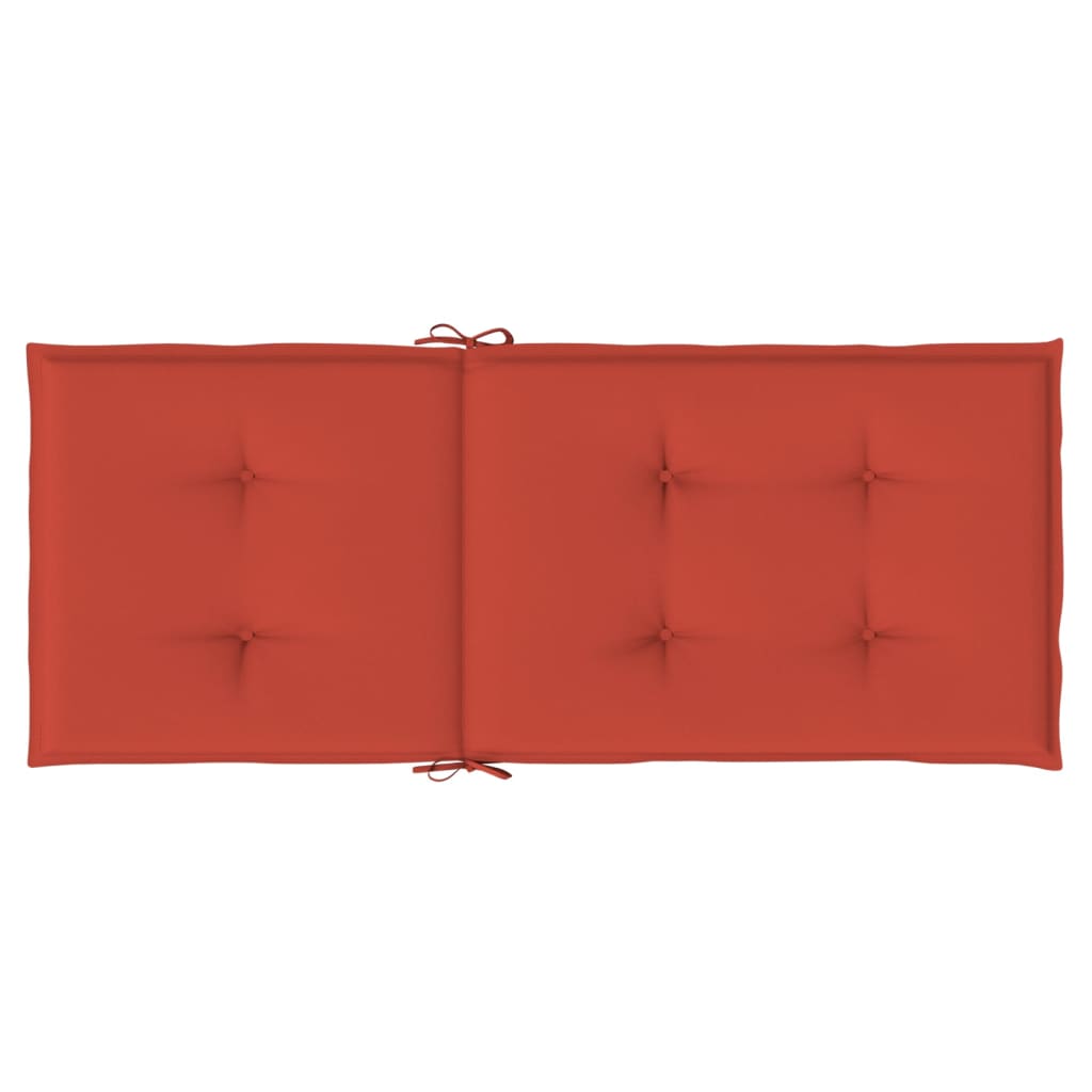 High-back chair cushions 6 pcs. Mélange Red 120x50x4 cm fabric