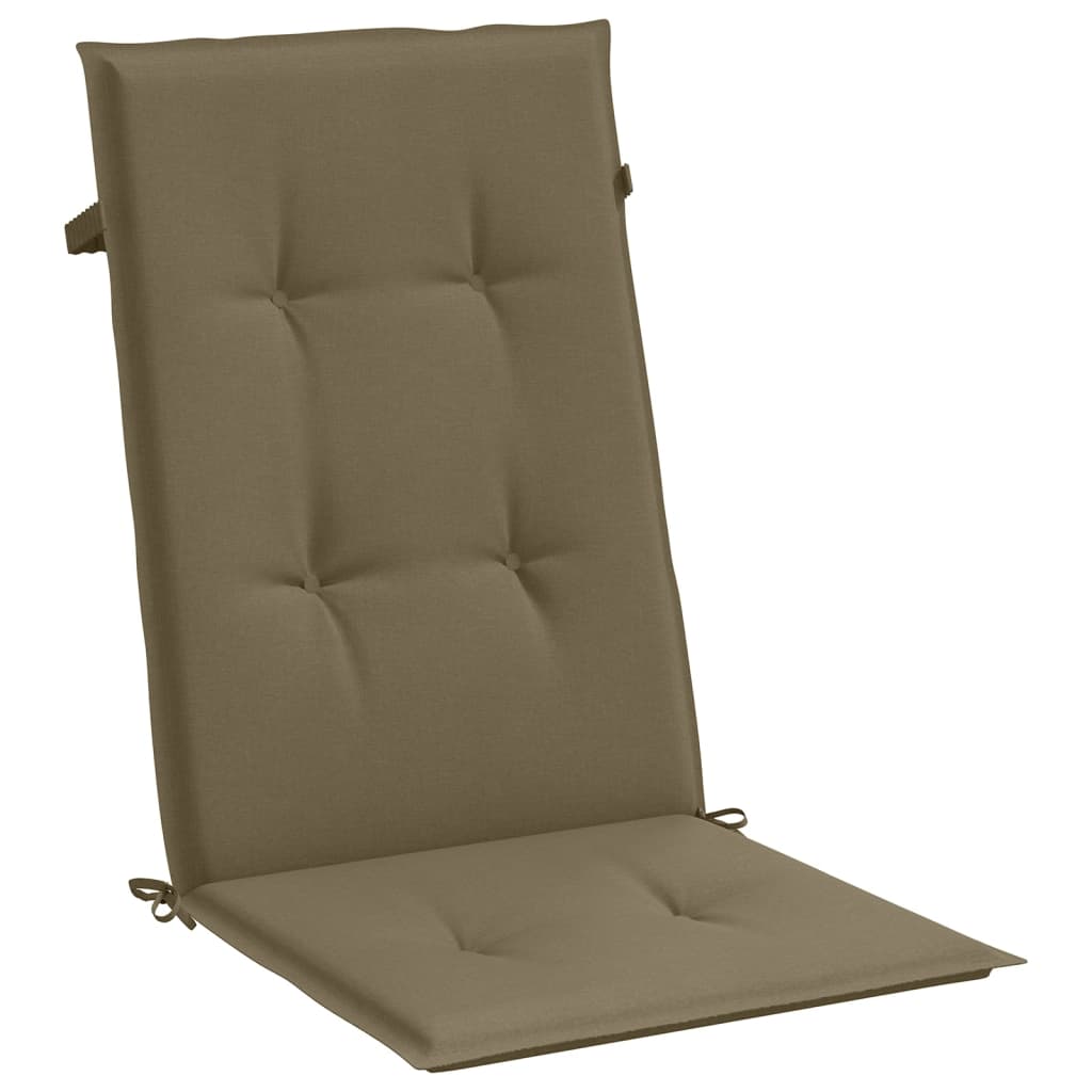 High-back Cushions 6 pcs. Mélange Taupe 120x50x4 cm Fabric