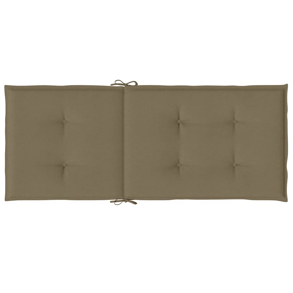 High-back Cushions 6 pcs. Mélange Taupe 120x50x4 cm Fabric