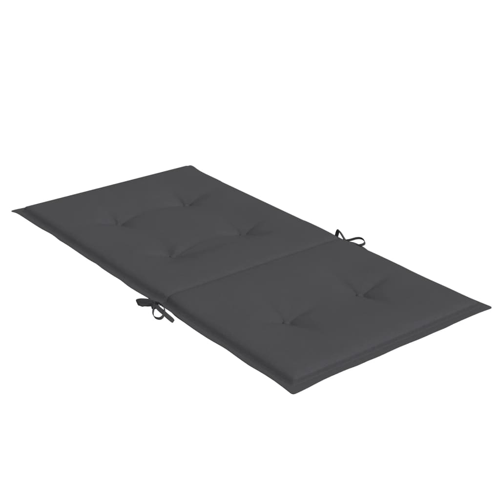 Low-back cushions 4 pcs Melange Anthracite 100x50x4cm Fabric