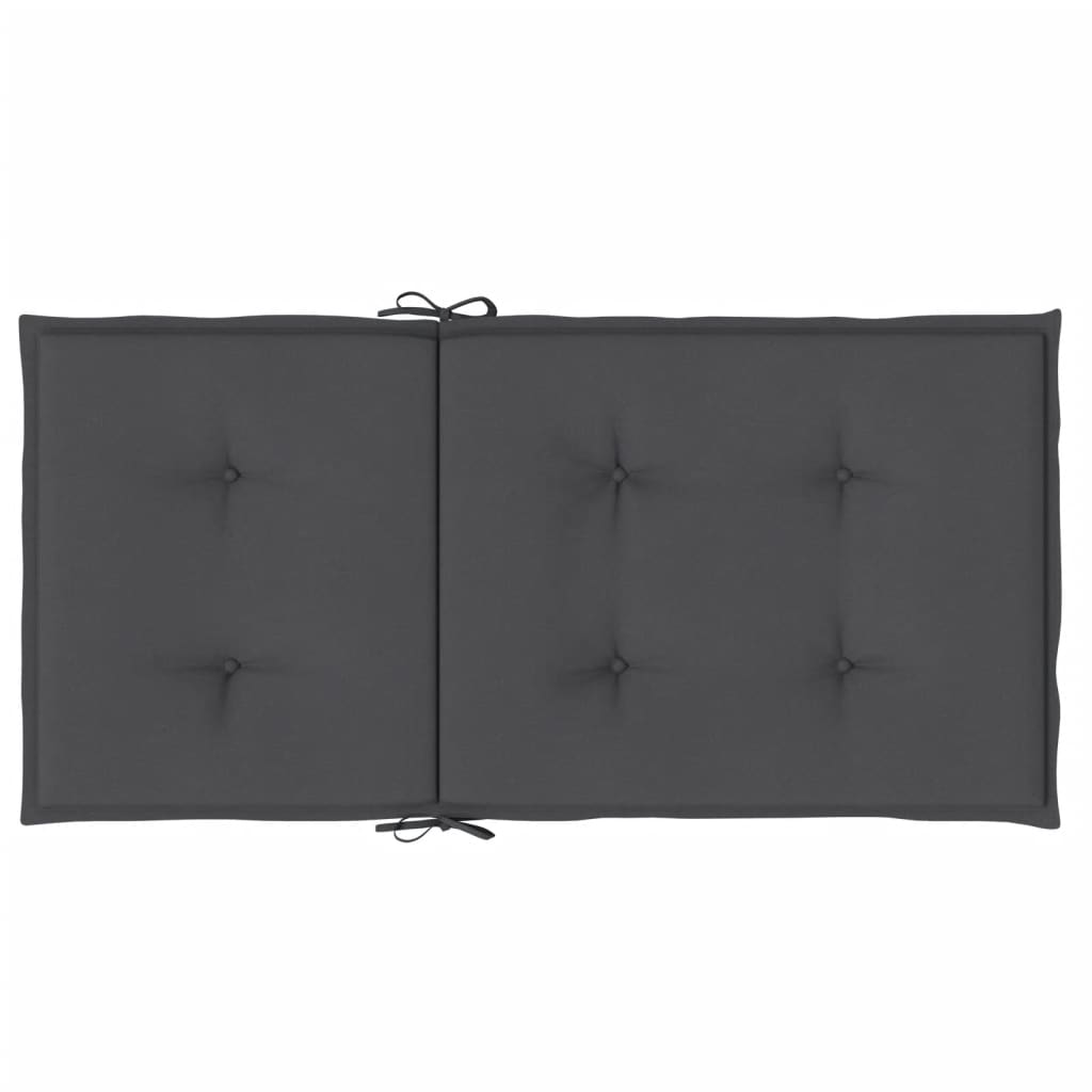 Low-back cushions 4 pcs Melange Anthracite 100x50x4cm Fabric