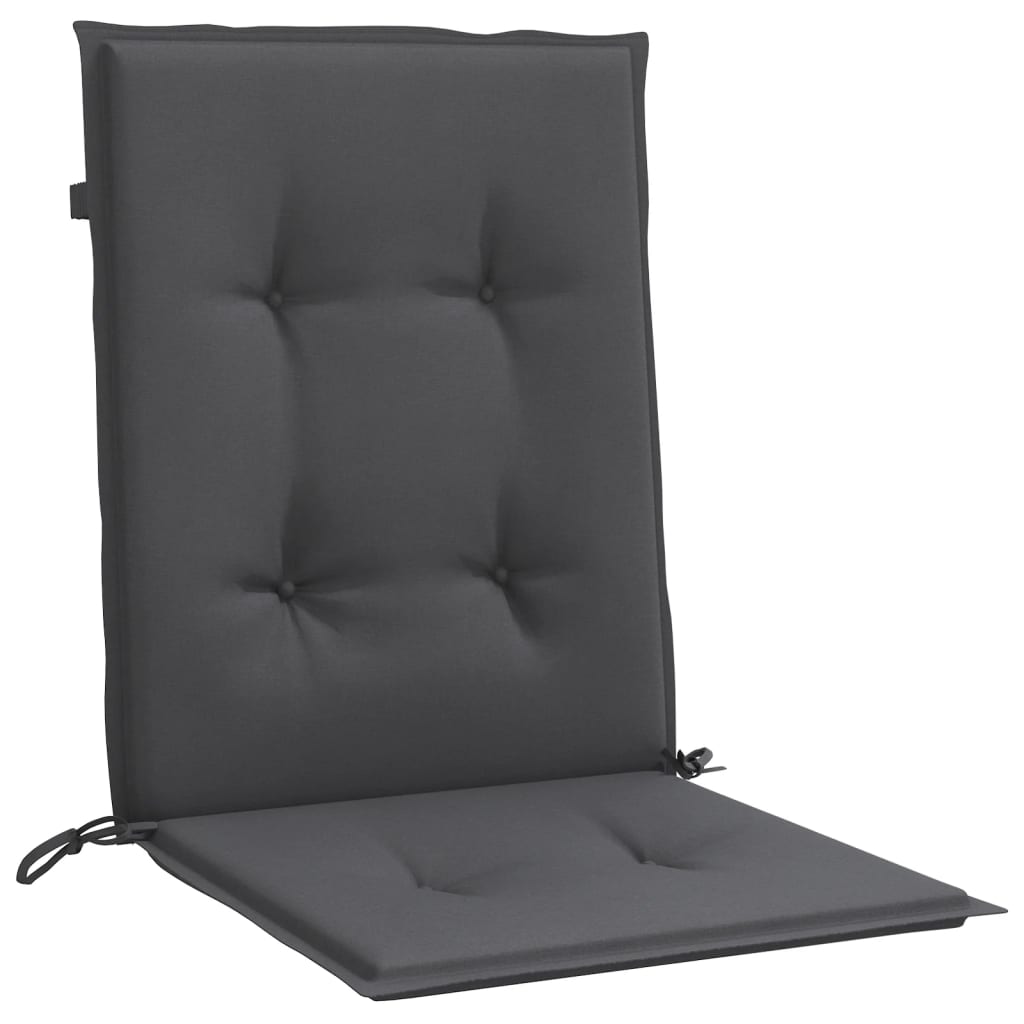 Coussins bas de dossier 6 pcs Mélange anthracite 100x50x4cm Tissu
