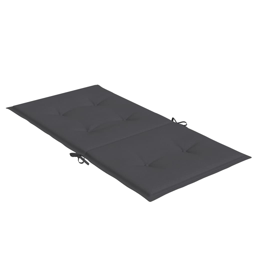 Coussins bas de dossier 6 pcs Mélange anthracite 100x50x4cm Tissu