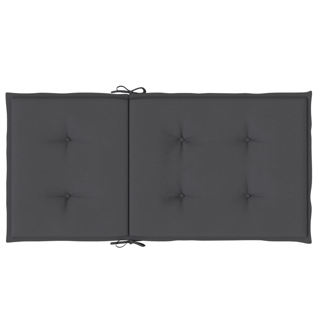 Coussins bas de dossier 6 pcs Mélange anthracite 100x50x4cm Tissu