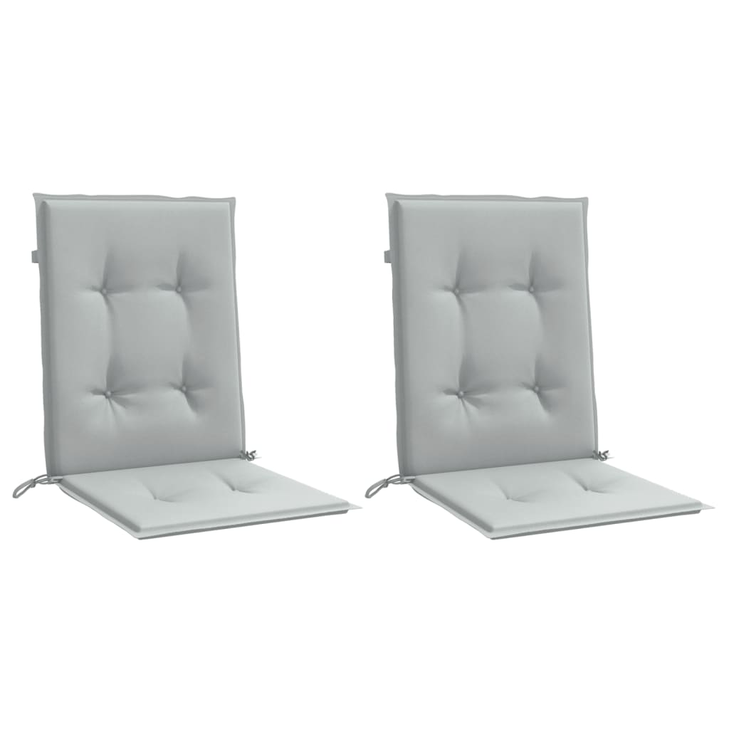Coussins pour chaises basses 2 pcs. Mélange gris clair 100x50x4cm Tissu