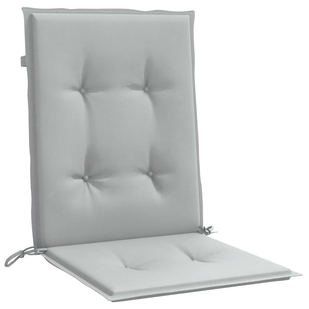 Coussins pour chaises basses 2 pcs. Mélange gris clair 100x50x4cm Tissu