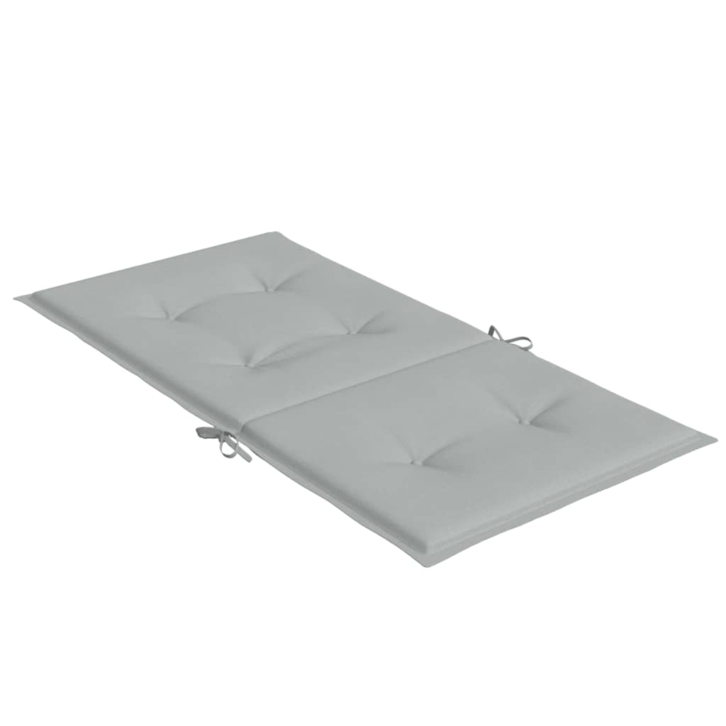 Coussins pour chaises basses 2 pcs. Mélange gris clair 100x50x4cm Tissu
