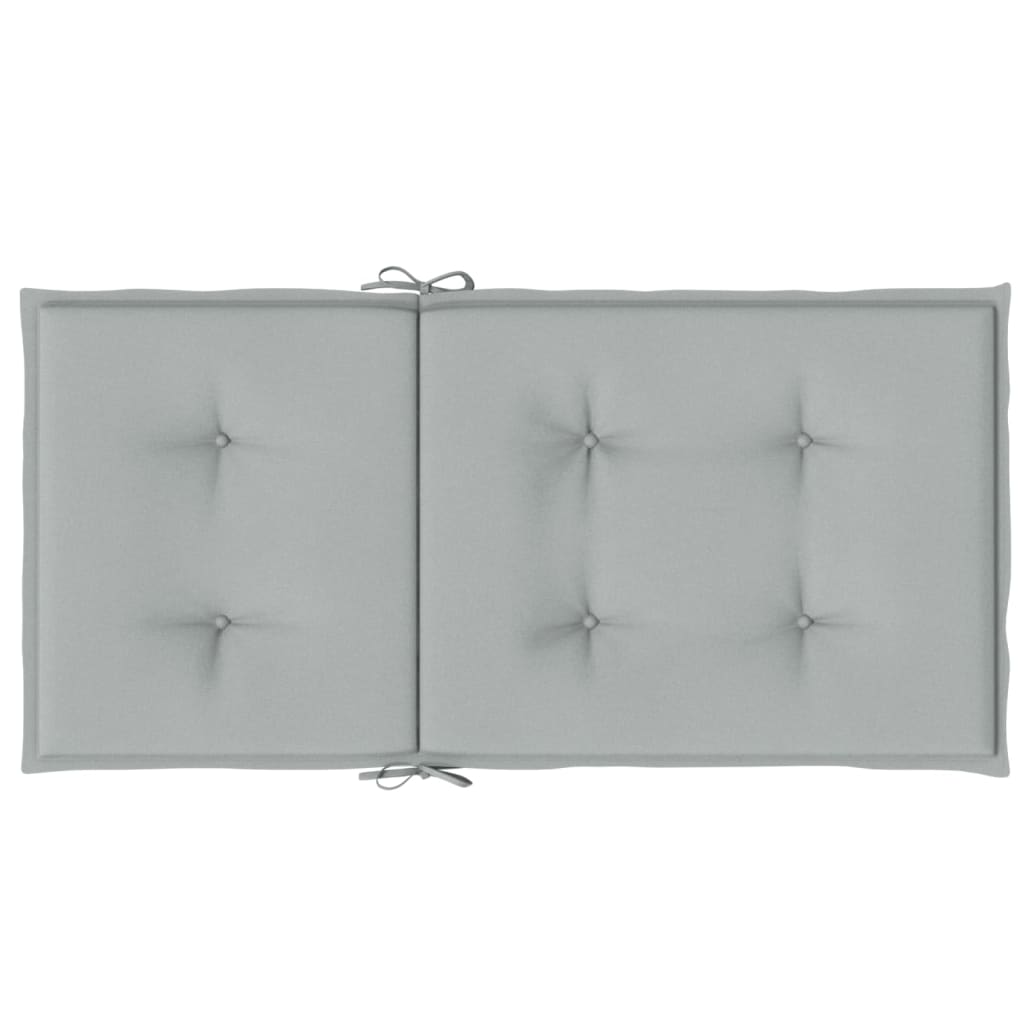 Coussins pour chaises basses 2 pcs. Mélange gris clair 100x50x4cm Tissu