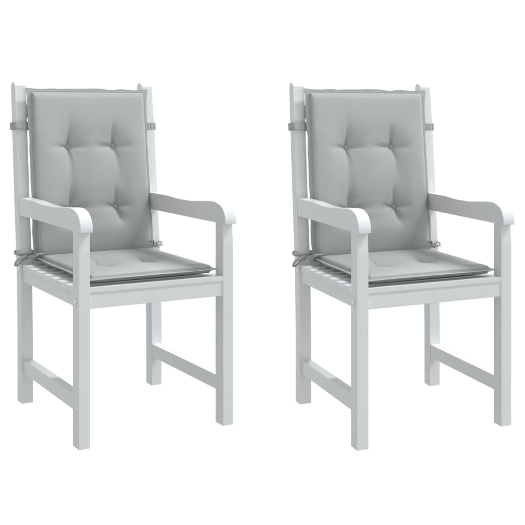 Coussins pour chaises basses 2 pcs. Mélange gris clair 100x50x4cm Tissu